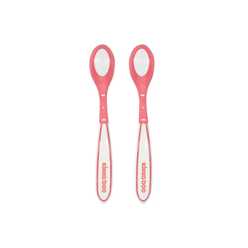 Kikkaboo Cuillères à détection de chaleur Boo 2pcs Rose