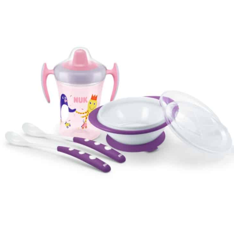 NUK Set Repas 4 pièces Rose Violet