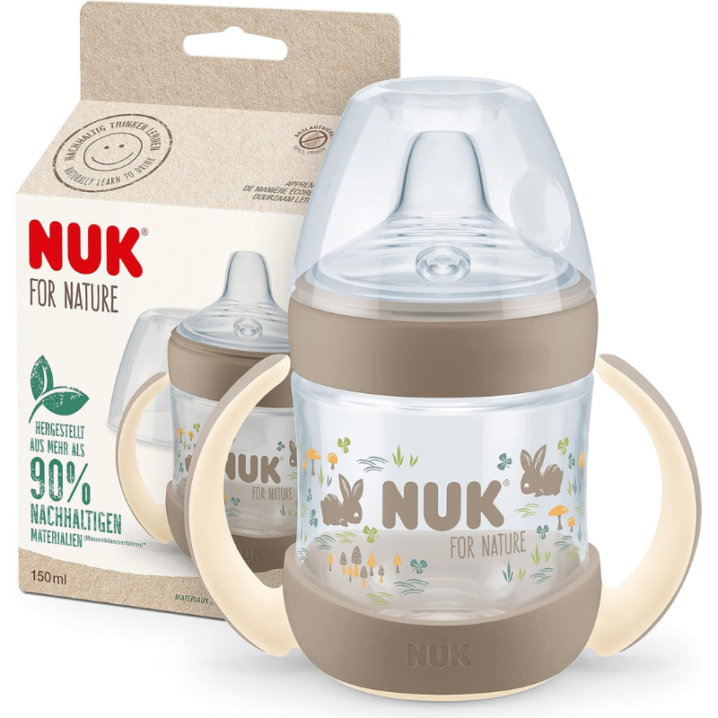 Tasse d&#039;apprentissage lumineuse NUK Nature Sense 150 ml  6-mois plus