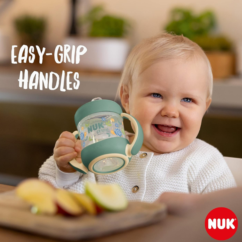 Tasse d&#039;apprentissage lumineuse NUK Nature Sense 150 ml  6-mois plus