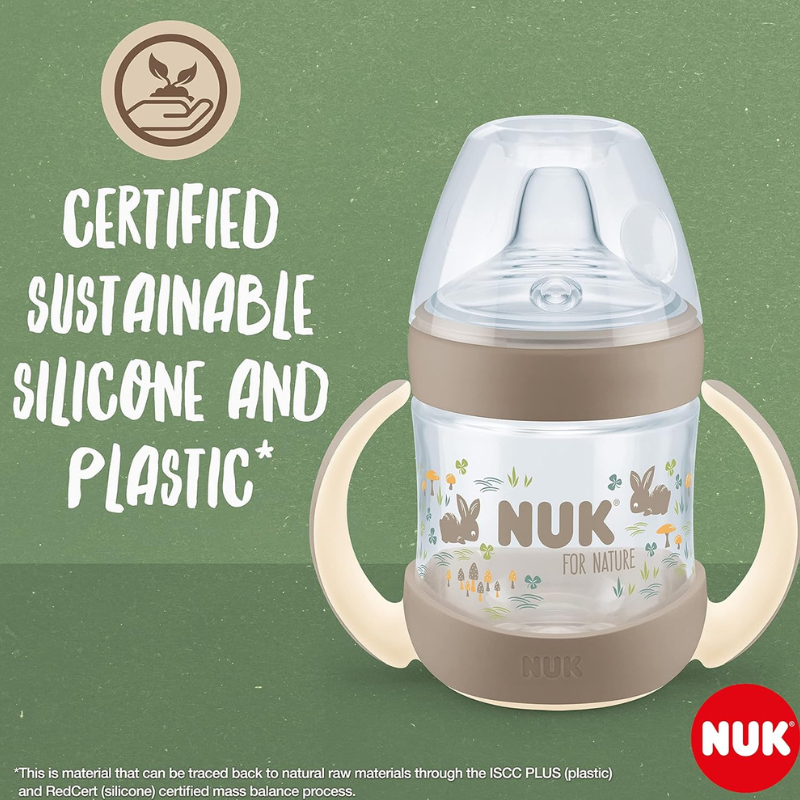 Tasse d&#039;apprentissage lumineuse NUK Nature Sense 150 ml  6-mois plus
