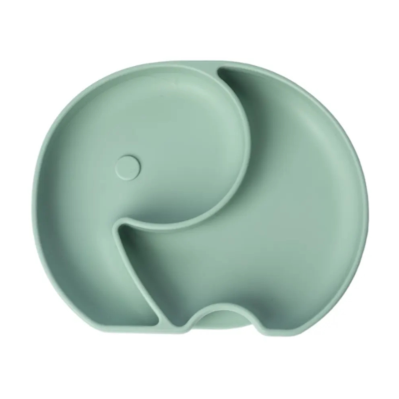 YUMMY Assiette Éléphant en Silicone avec Ventouse 4M+