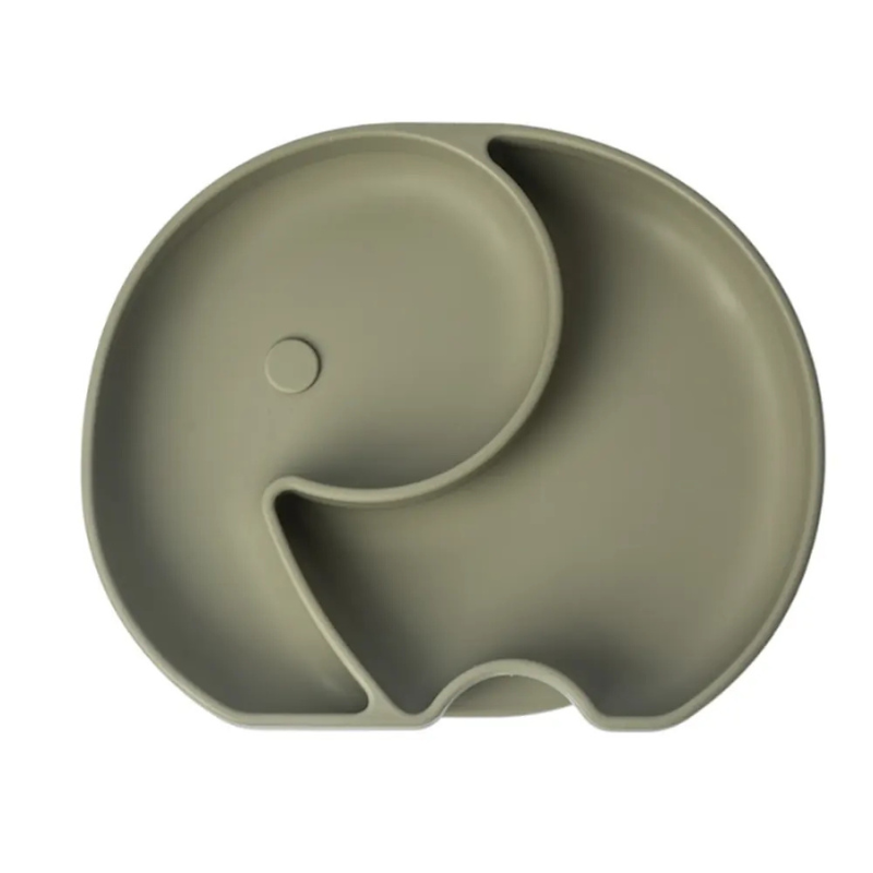 YUMMY Assiette Éléphant en Silicone avec Ventouse 4M+
