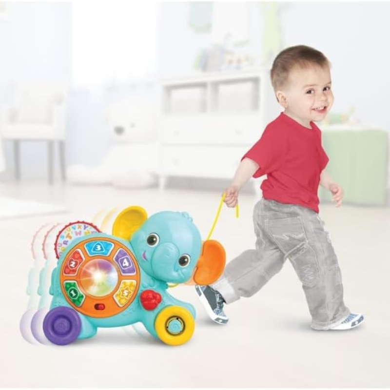 Jouet éléphant à tirer Winfun avec lumière, son et mélodies