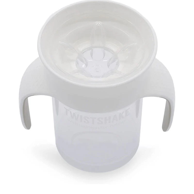 Twistshake Tasse d&#039;entraînement 230ml 6M+ - Blanc Pastel