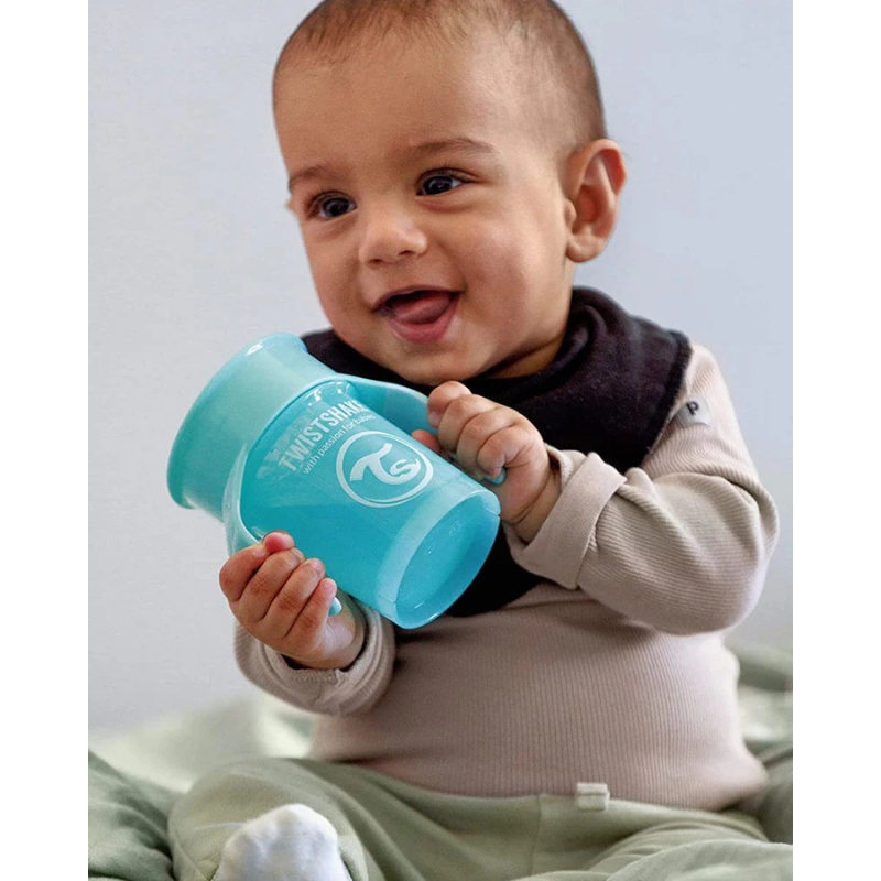 Twistshake Tasse d&#039;Entraînement 230ml 6M+ - Bleu Pastel