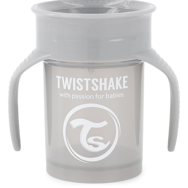 Twistshake Tasse d&#039;Entraînement 230ml 6M+ - Gris Pastel