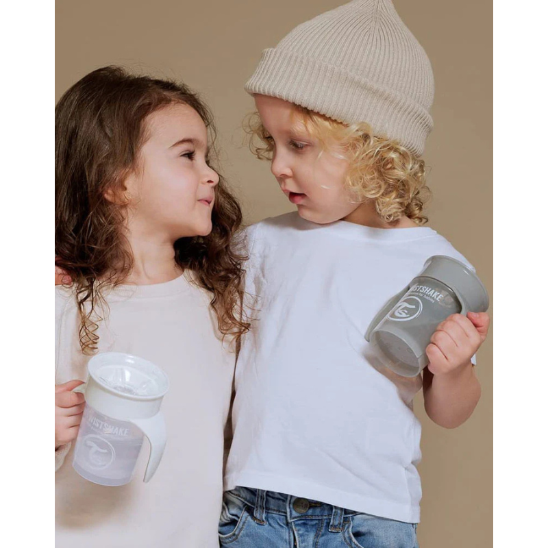 Twistshake Tasse d&#039;Entraînement 230ml 6M+ - Gris Pastel