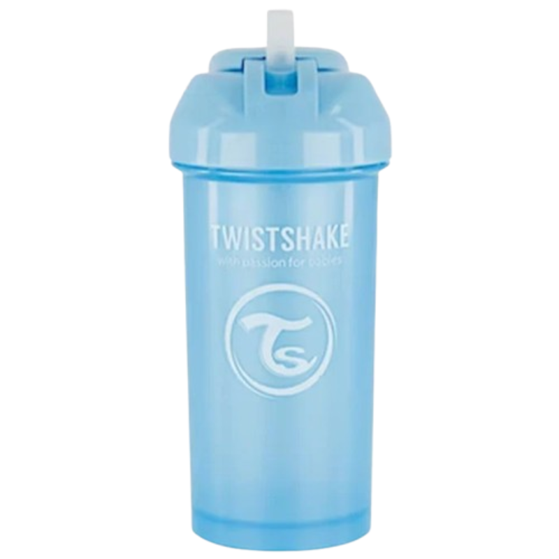 Gobelet à paille Twistshake 360 ​​ml - Bleu perle- 6+m