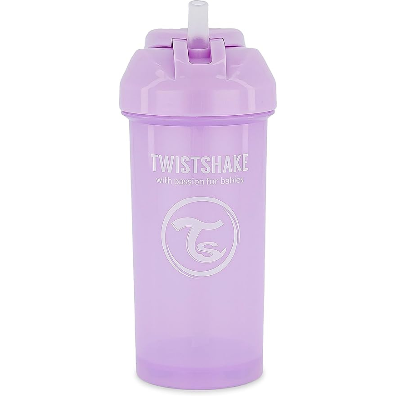 Gobelet à paille Twistshake 360 ​​ml - Violet - 6 mois plus