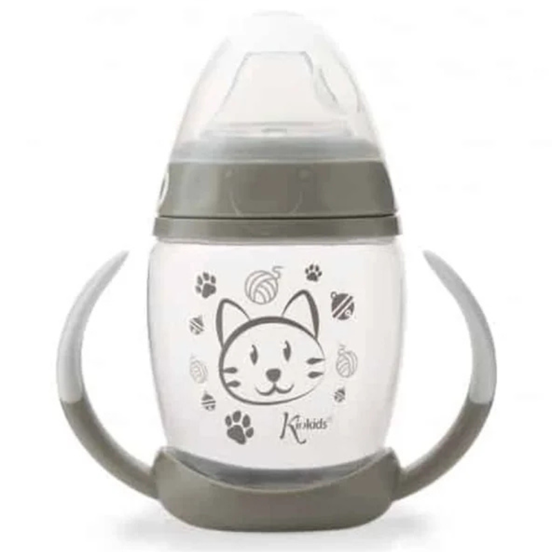 Tasse d’apprentissage Step 1 gris – Kiokids +6 MOIS