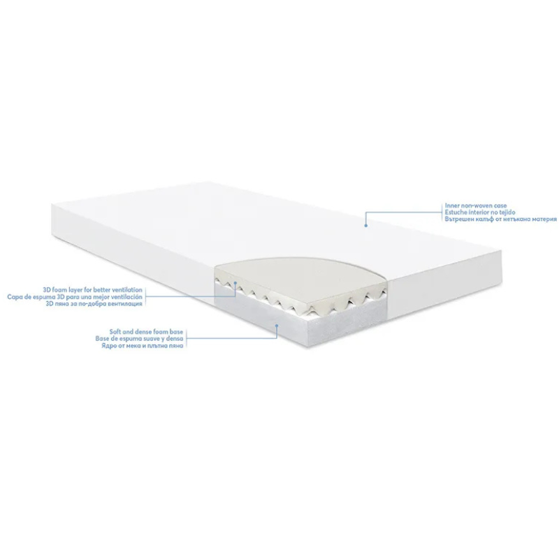 Matelas NightDream Bambou 60x120x10cm – Kikkaboo