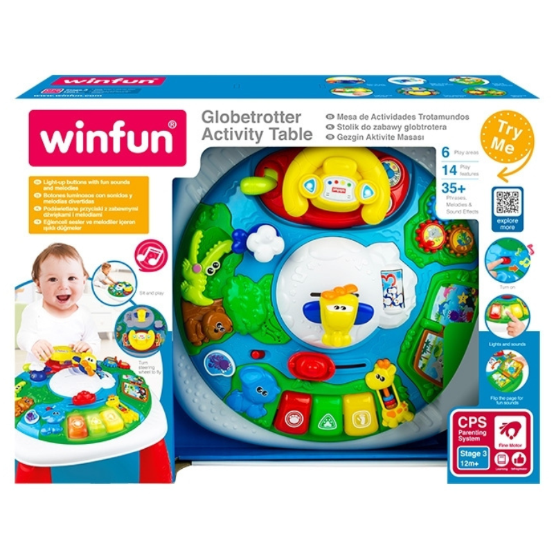 Winfun Table d&#039;Activités Globetrotter - 12M+