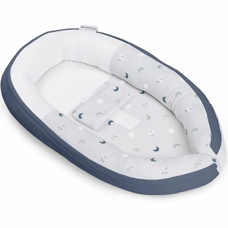 Doomoo Cocoon Réducteur De Lit Lune Grise Bleue