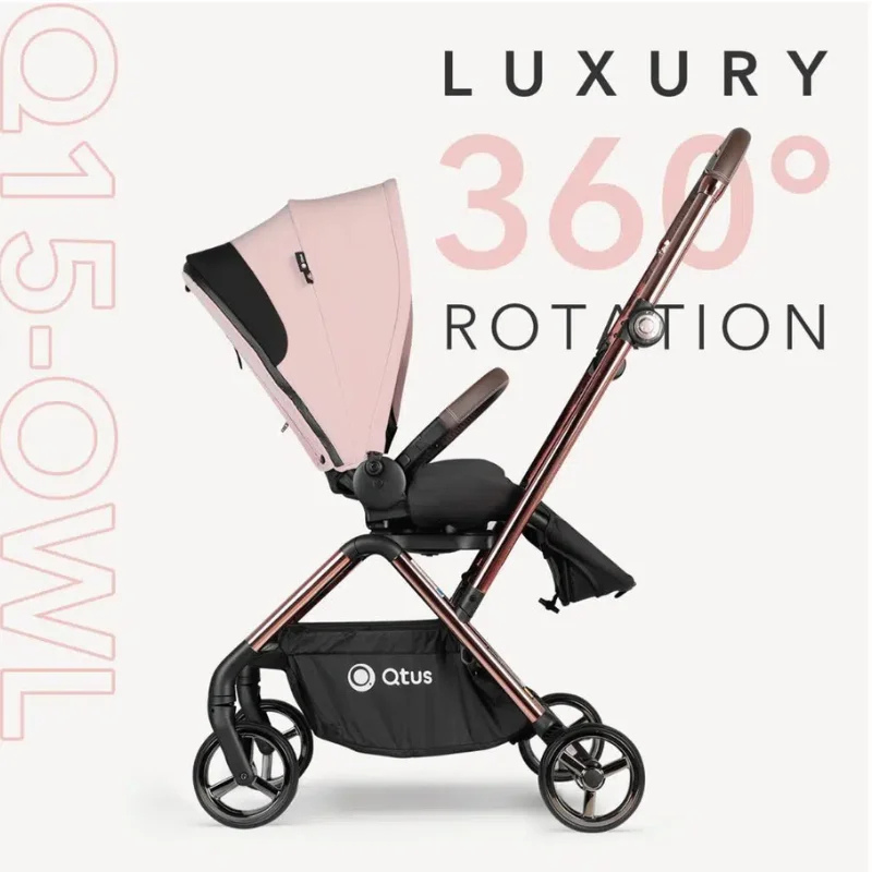 POUSSETTE OWL PREMIUM 360° NOIR – QTUS