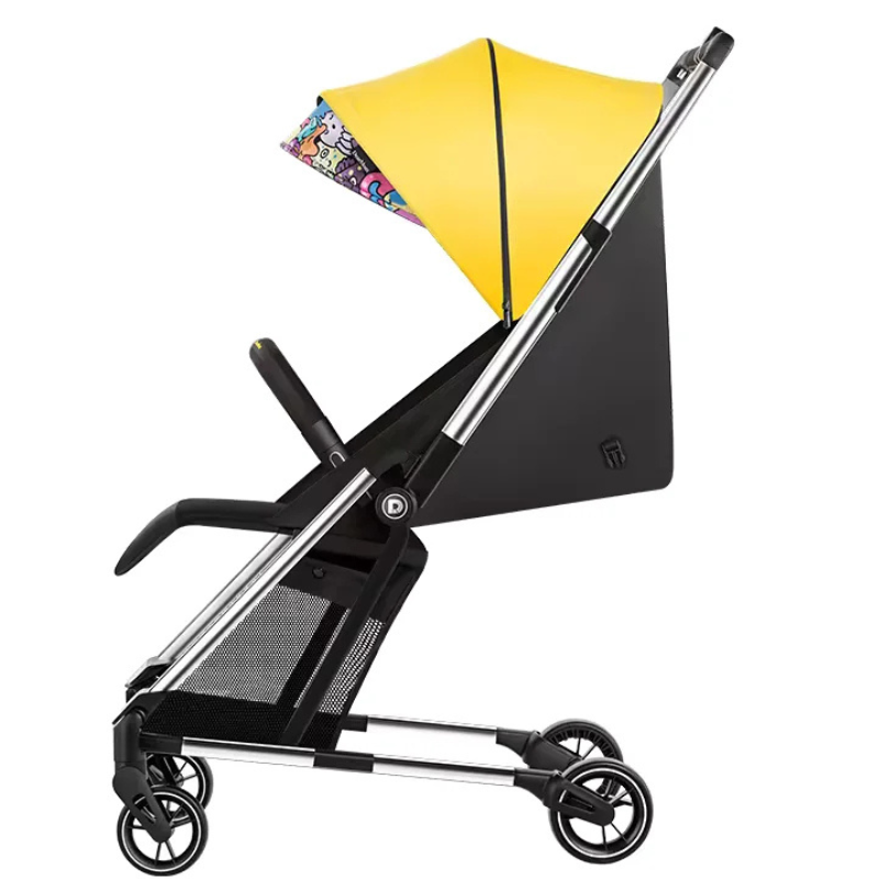 DearMom Poussette de voyage compacte pour tout-petits – coloris jaune