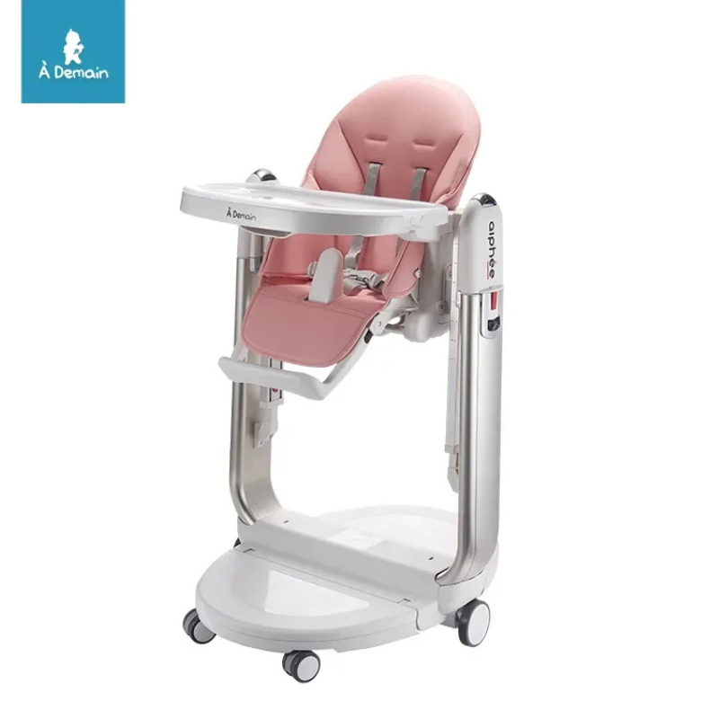 Chaise haute multifonctionnelle 3 en 1 rose – A Demain