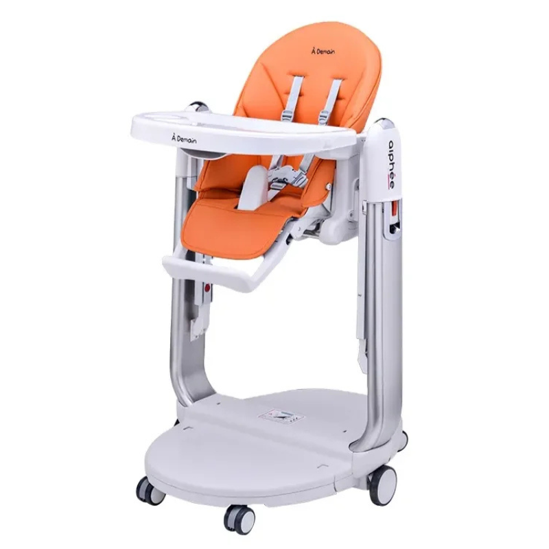 Chaise haute multifonctionnelle 3 en 1 orange – A Demain