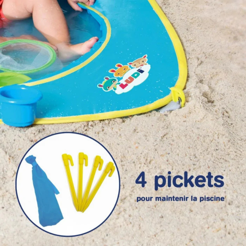 Ludi Piscine de Plage Pop-Up 10m+