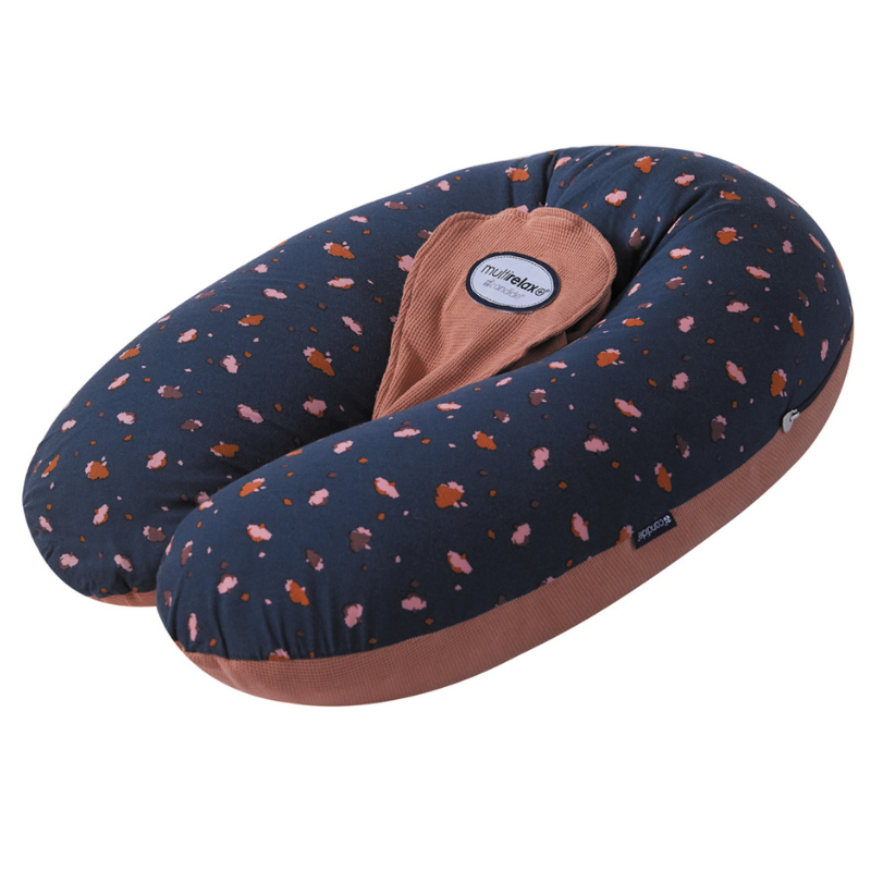 Coussin Multirelax jersey Fleurs - Cassonade - Candide