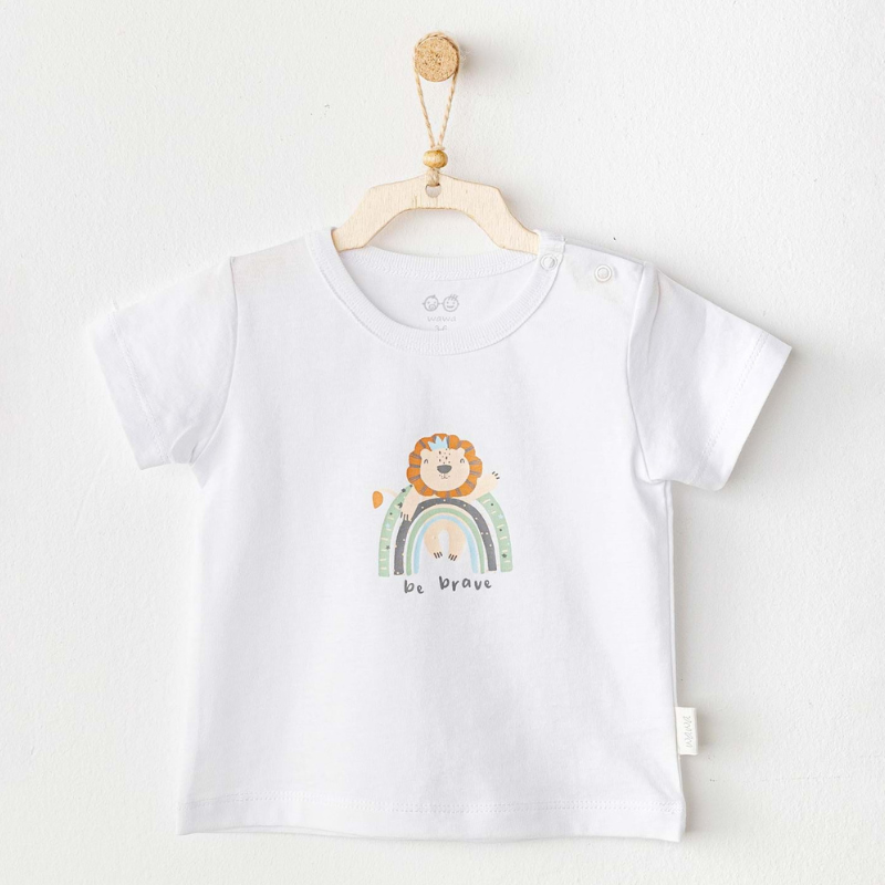 T-shirt bébé garçon Blanc ac25977 Andywawa