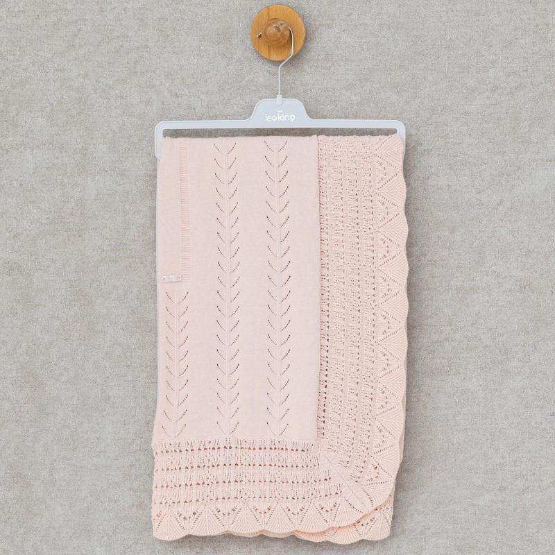 Couverture bébé fille Leio King – Coton Somon 6385