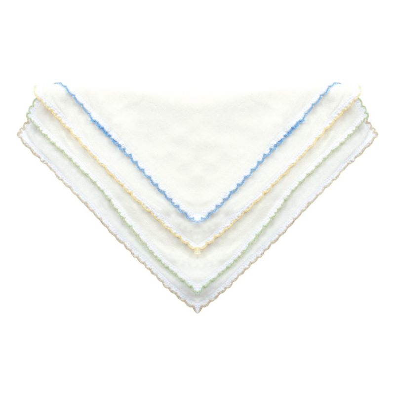 Lingettes pour bébé en coton peigné, lot de 10