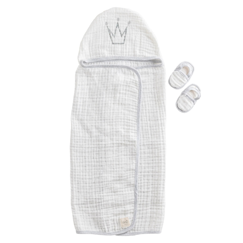 Ensemble de serviettes en mousseline de coton blanc - Andywawa
