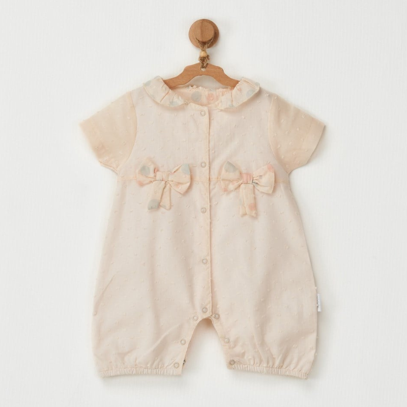 Andywawa AC22659 Combinaison bébé à pompons Crème vanille