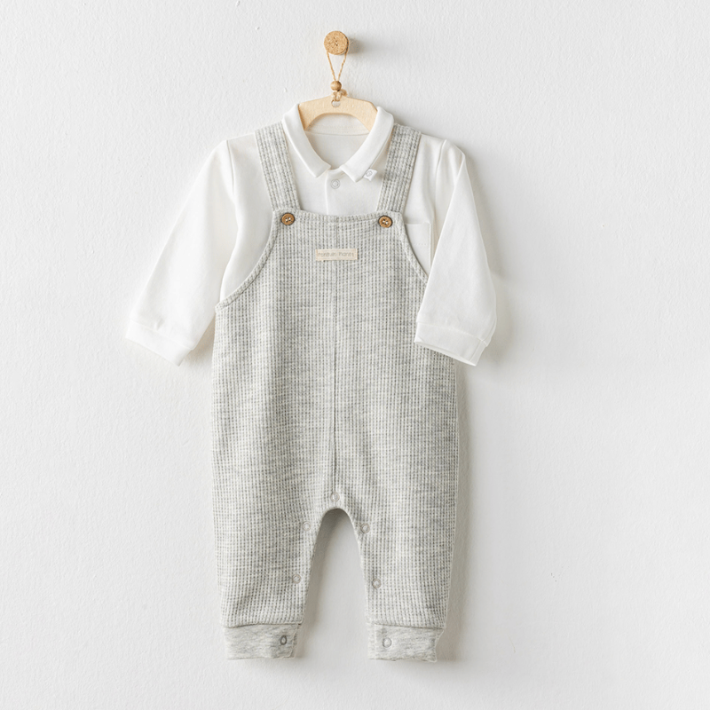 Andywawa Ensemble salopette Gris pour bébé garçon