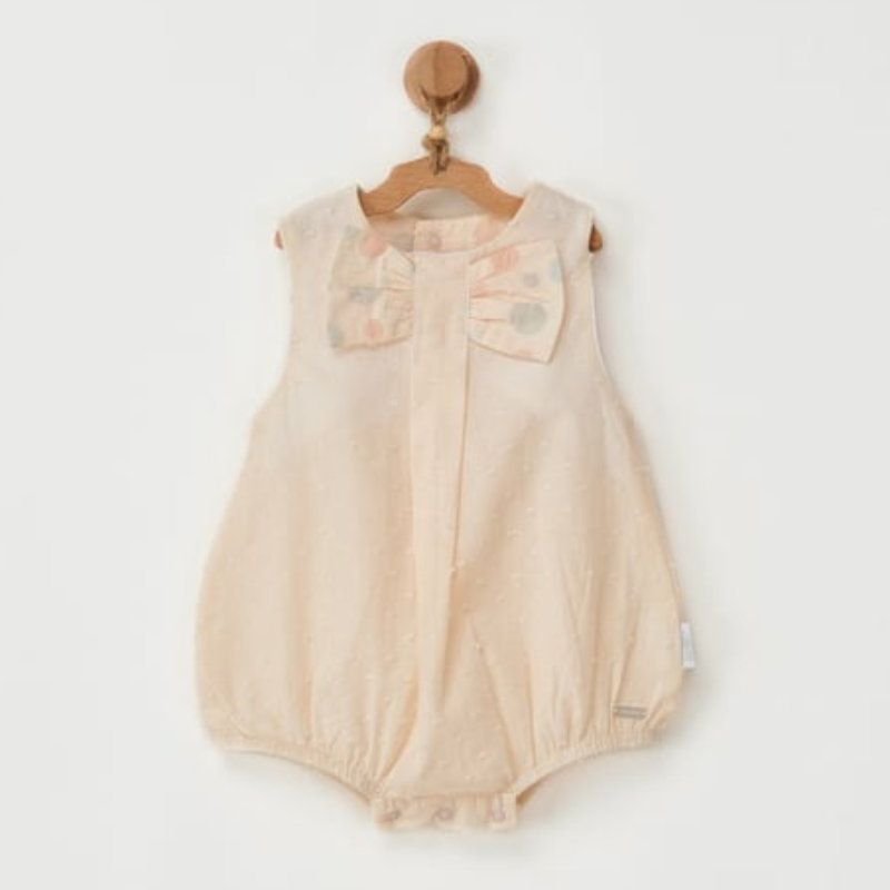 Andywawa Ac22655 Combinaison bébé à pompons Crème vanille