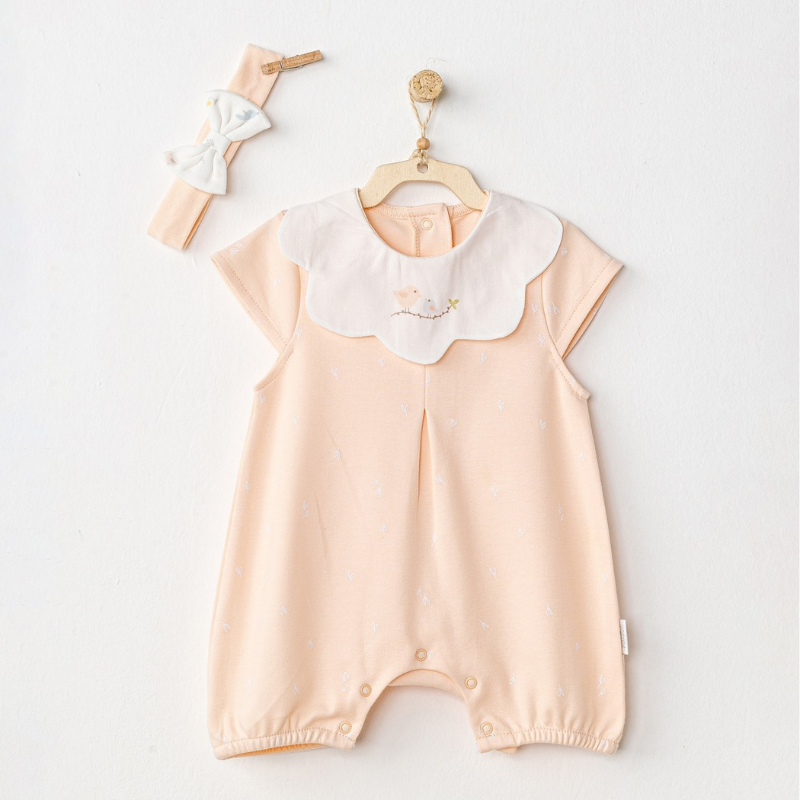 Ensemble barboteuse bébé AC24525 Saumon -  Andywawa