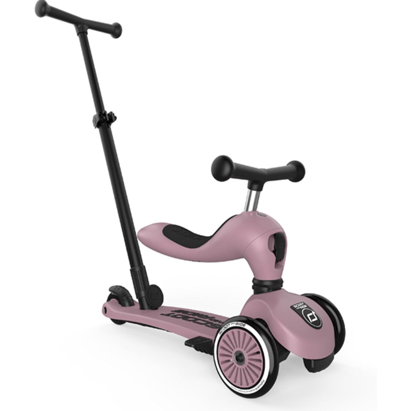 Trottinette 2 en 1 pour enfant avec guidon Rose - SCOOT AND RIDE