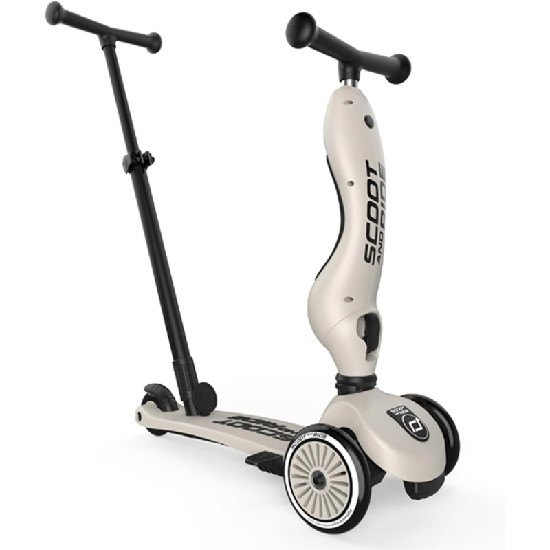 Trottinette 2 en 1 pour enfant avec guidon Blanc - SCOOT AND RIDE