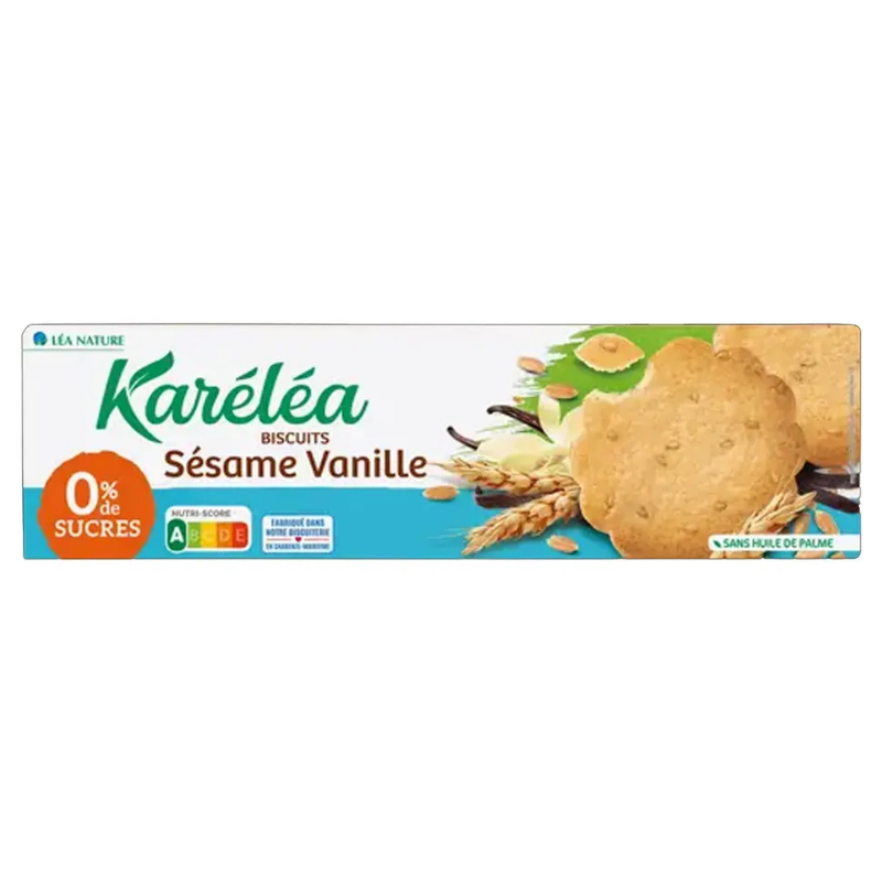 Karéléa Biscuits Sésame Vanille Sans Sucre - 132g