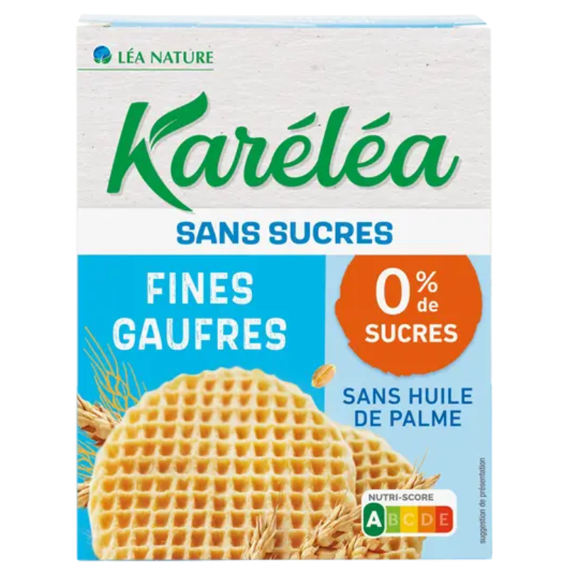 Karéléa Fines Gaufres Sans Sucres - 140g