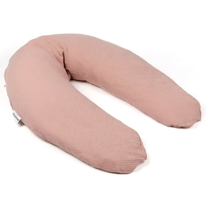 Doomoo – Coussin de maternité Comfy Big en tissu tétra rose