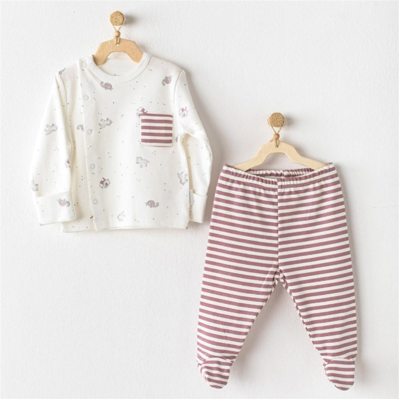 Andywawa Ac23687 Ensemble de 2 bodys pour bébé motif zèbre