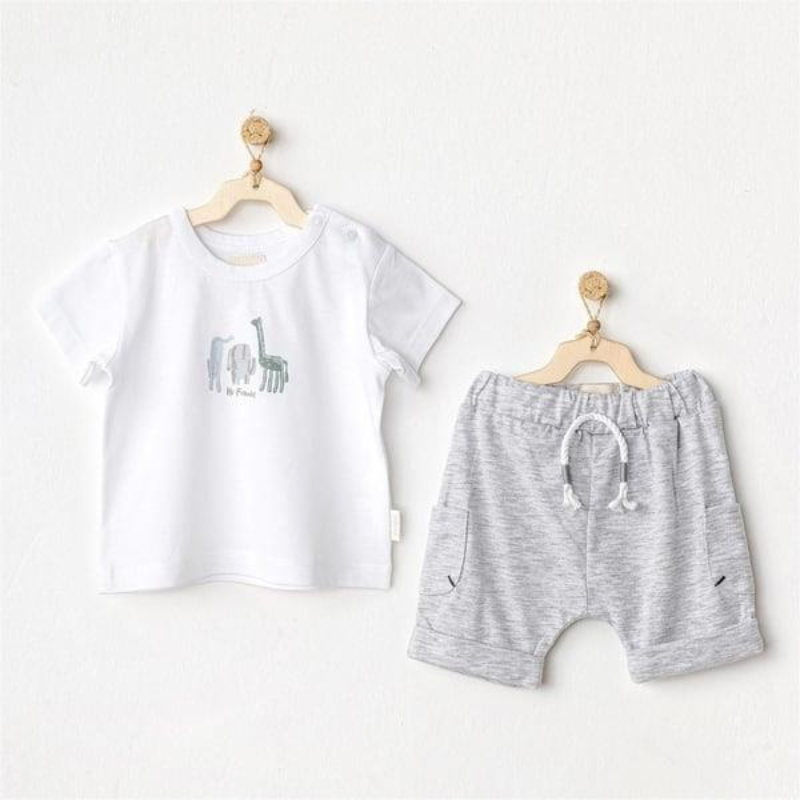 Andywawa Ac24606 Ensemble 2 pièces pour bébé Safari