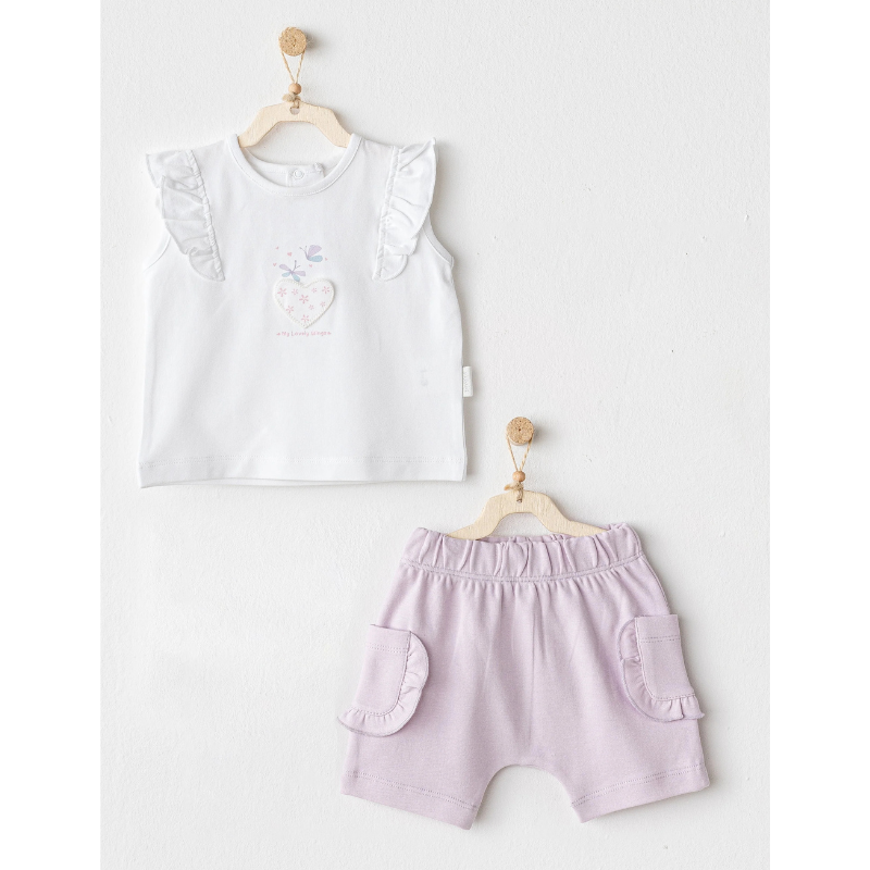 Ensemble short papillon lilas - Andywawa